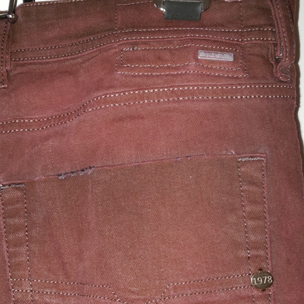 Mens Diesel Jeans in deep red - Picture 6 of 7